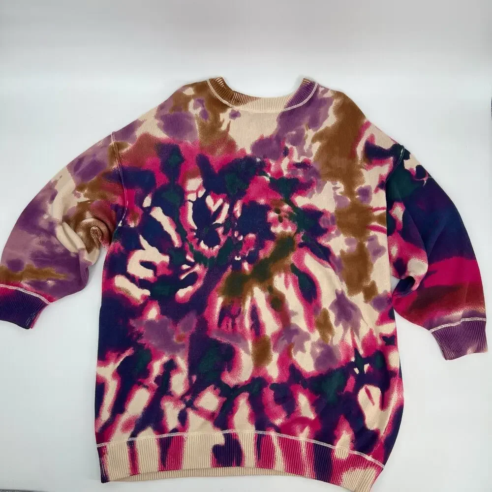 Natural Life Taylor Oversized Sweater in Sunrise Tie Dye Womens L/XL Multicolor - Picture 9 of 9